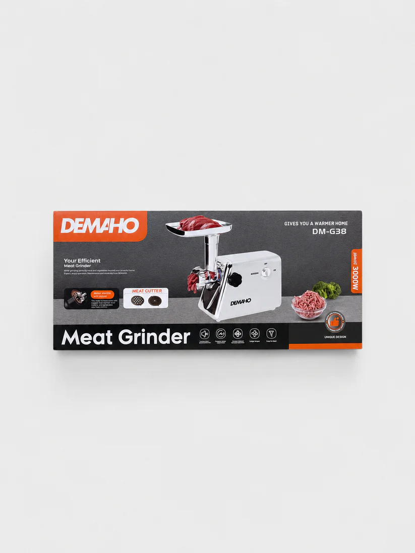 Masina De Carne DEMAHO 3000W - Tocare Rapida, Functie Reverse si Accesorii Pentru Carnati & Kibbe - Bucatarie si