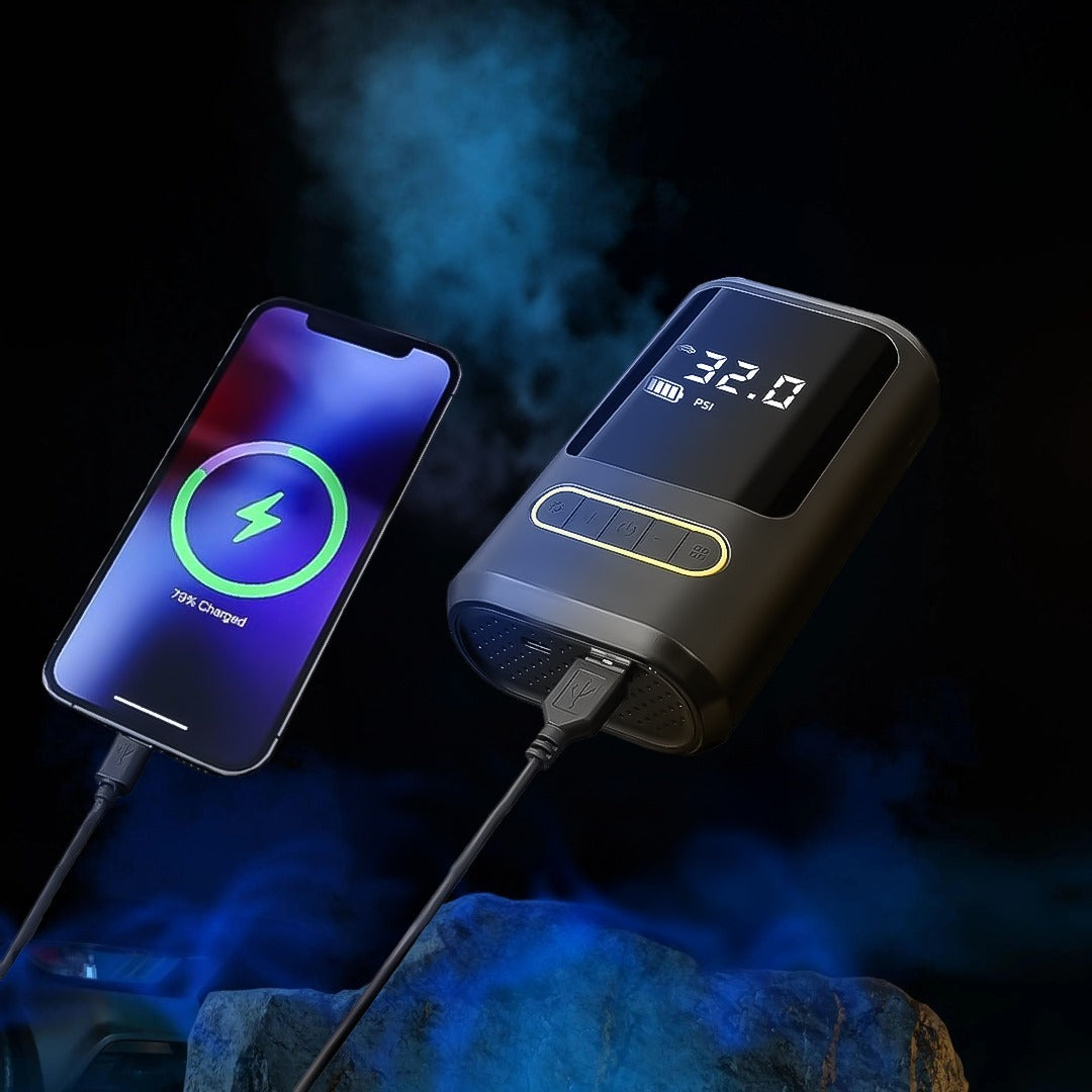 Compresor Auto Digital Wireless 150 PSI 18L/min cu Powerbank