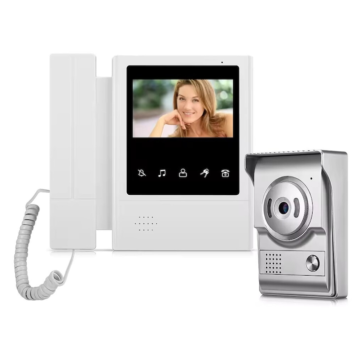 Interfon video cu fir si receptor monitor functie foto deblocare usa rezistent apa nocturn - Electronice si gadgeturi