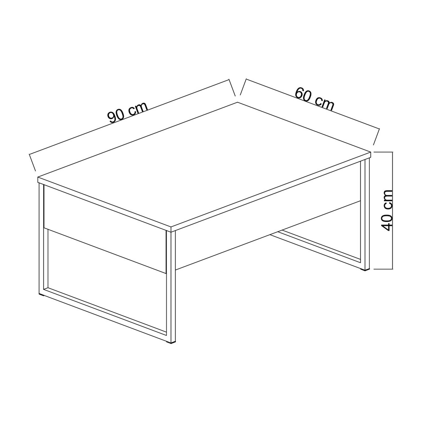 Masuta living cafea moderna alba aurie 90x60x40 cm MDF metal - Bucatarie si electrocasnice