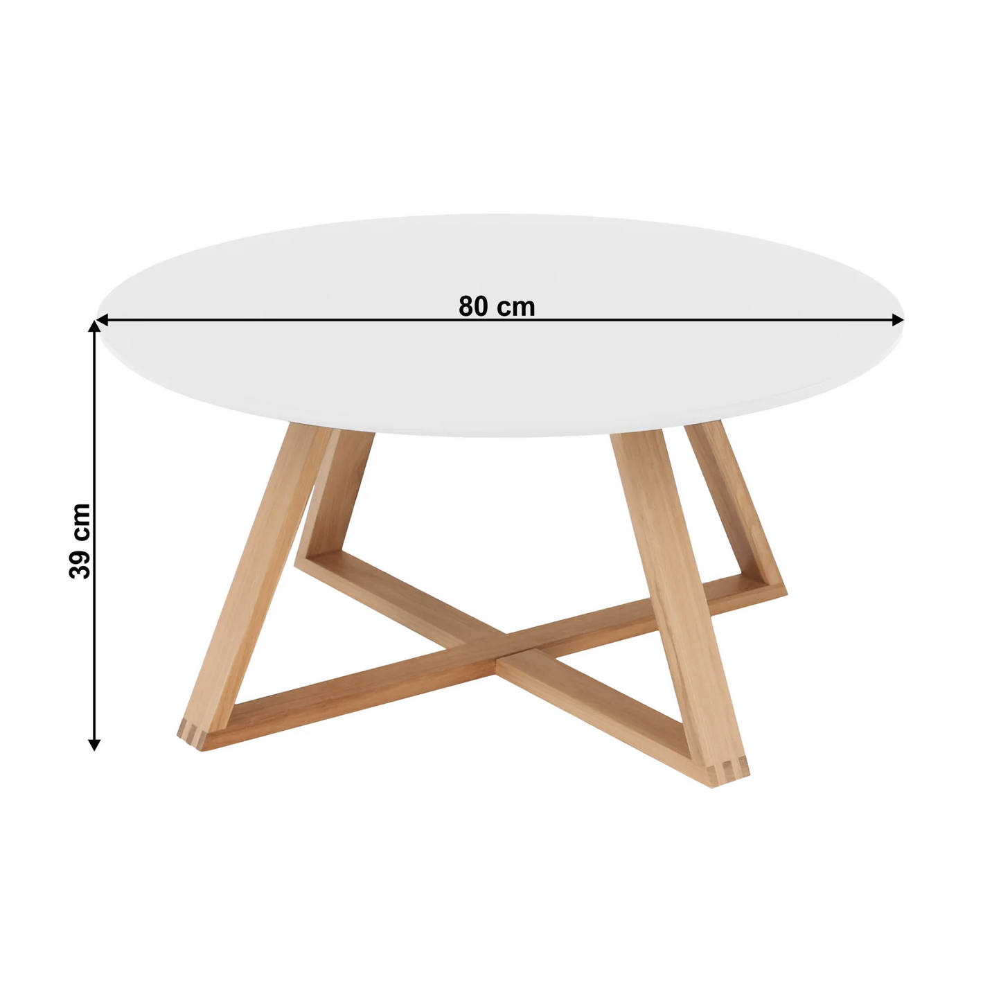 Masuta cafea moderna alba lemn natural 80x39 cm MDF - Bucatarie si electrocasnice