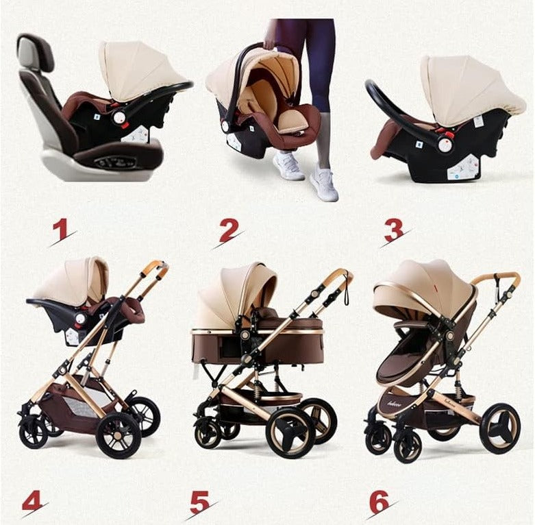 Carucior bebe 3 in 1 Premium LEHMANN landou sport scoica auto pliabil - Copii si bebelusi