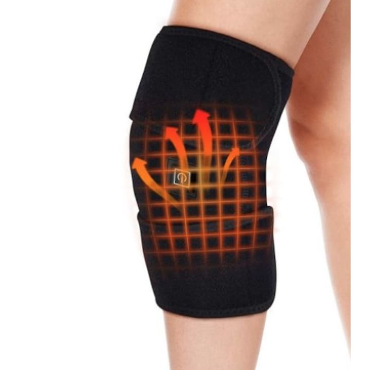 Genunchieră cu încălzire – 3 niveluri temperatură, negru