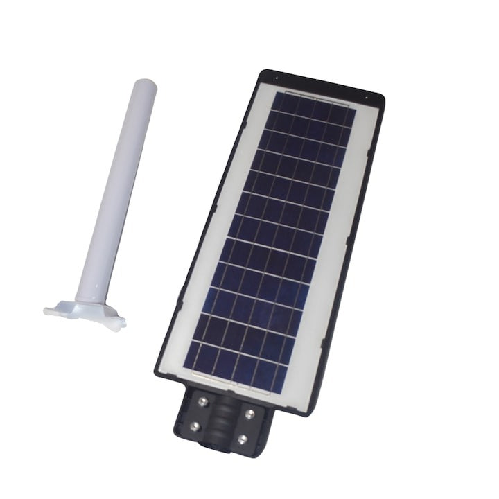 Lampa stradala solara LED 600W IP67 cu senzor miscare, stalp inclus, telecomanda - Electronice si gadgeturi