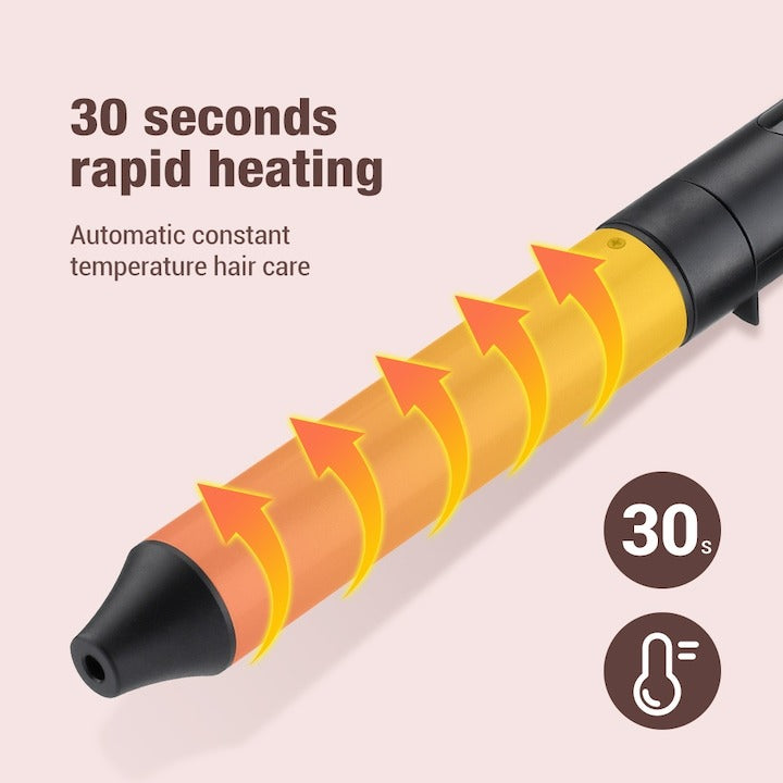 Ondulator par 7 in 1, 2 Trepte temperatura, 180° C-210 ° C, Potrivit pentru parul uscat si ud