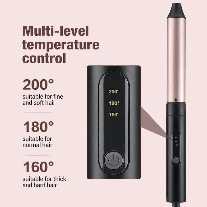 Ondulator par 7 in 1, 2 Trepte temperatura, 180° C-210 ° C, Potrivit pentru parul uscat si ud