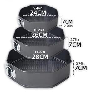 Set 3 tăvi prăjituri octogon – 3 mărimi diferite