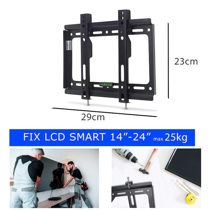Suport TV perete - compatibil 14-42”, max 25Kg, negru, fix si sigur - Bucatarie si electrocasnice
