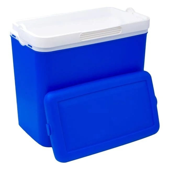 Lada frigorifica portabila 5L albastru cu capac mini cooler transport alimente - Bucatarie si electrocasnice