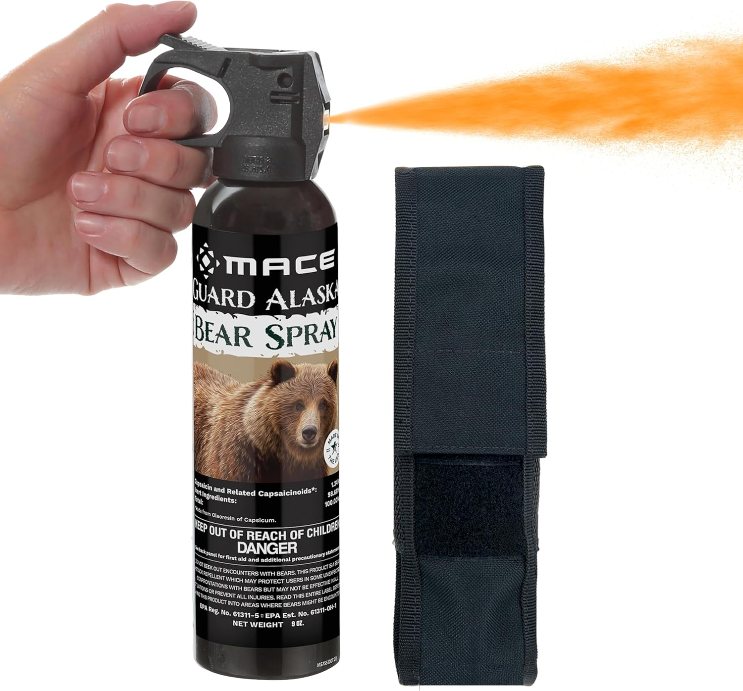 Spray autoaparare MACE Bear Attack Magnum 10m raza actiune 260g made in USA anti animale - Sport si timp liber