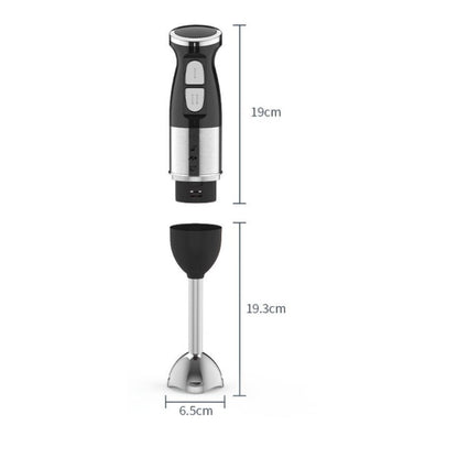 Blender de mana multifunctional cu doua trepte de viteza si doua lame din otel inoxidabil, functie de mixare, tocator, Silver Love 500W