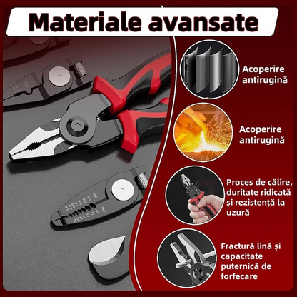 Cleste multifunctional 5 in 1 electrician taiere cabluri sertizare profesional - Sport si timp liber