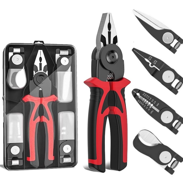 Cleste multifunctional 5 in 1 electrician taiere cabluri sertizare profesional - Sport si timp liber