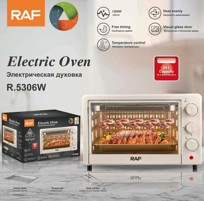 Cuptor electric RAF 18L 1200W crem cu timer + 2 tavi silicon reutilizabile cadou - Bucatarie si electrocasnice
