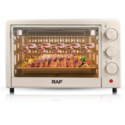 Cuptor electric RAF 18L 1200W crem cu timer + 2 tavi silicon reutilizabile cadou - Bucatarie si electrocasnice