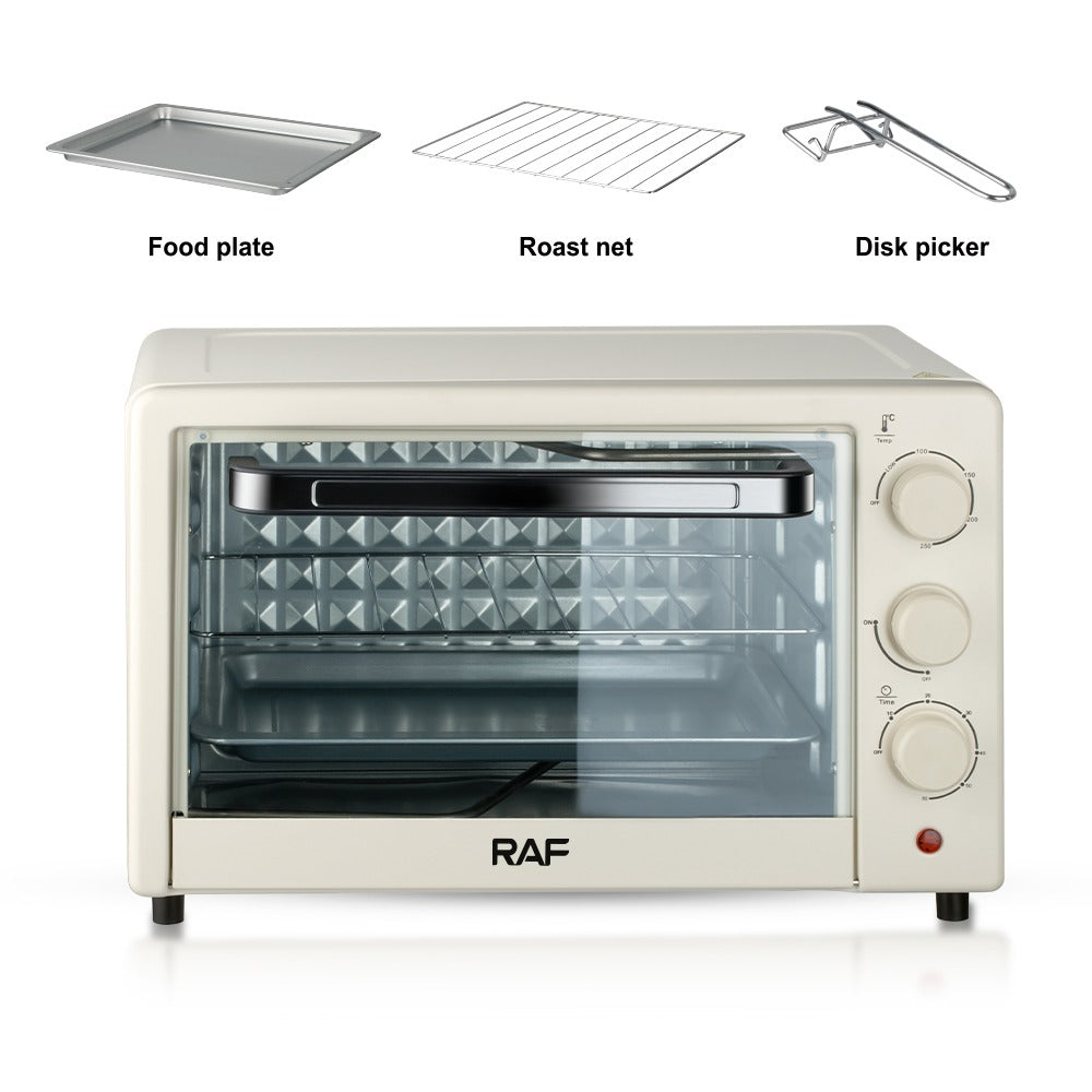 Cuptor electric RAF 18L 1200W crem cu timer + 2 tavi silicon reutilizabile cadou - Bucatarie si electrocasnice