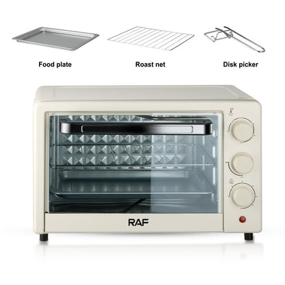 Cuptor electric RAF 18L 1200W crem cu timer + 2 tavi silicon reutilizabile cadou - Bucatarie si electrocasnice