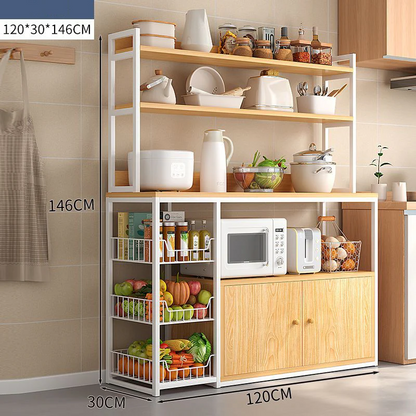 Etajera bucatarie multifunctionala 120x30x146 cm rafturi dulap - Bucatarie si electrocasnice