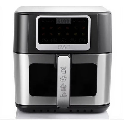 Friteuză cu Aer Cald Airfryer Digitală RAF R.50001 8L 1700W, Fereastră Vizualizare - 50 hartii incluse