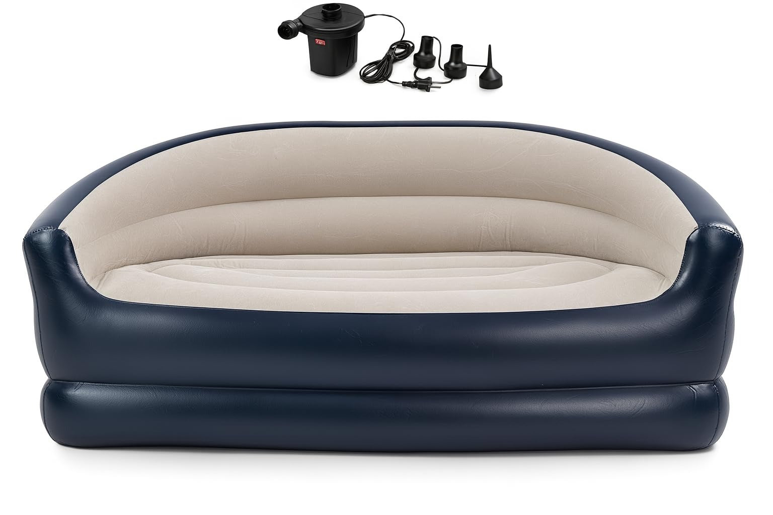 Canapea gonflabila 2 persoane Deluxe flocked confortabila 150kg - Copii si bebelusi