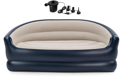 Canapea gonflabila 2 persoane Deluxe flocked confortabila 150kg - Copii si bebelusi
