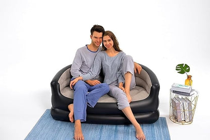 Canapea gonflabila 2 persoane Deluxe flocked confortabila 150kg - Copii si bebelusi