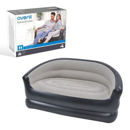 Canapea gonflabila 2 persoane Deluxe flocked confortabila 150kg - Copii si bebelusi