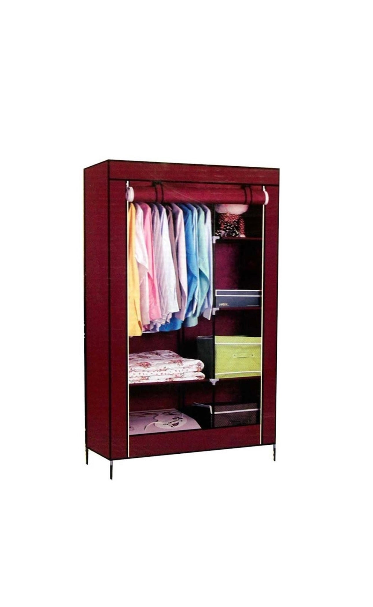 Dulap textil pliabil pentru haine – 105x45x175 cm, spațios și practic