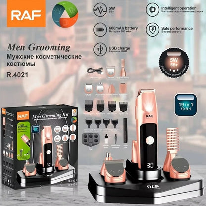 Kit Ingrijire 19 in 1 Tuns si Trimmer RAF R4021 USB-C - Sanatate si ingrijire