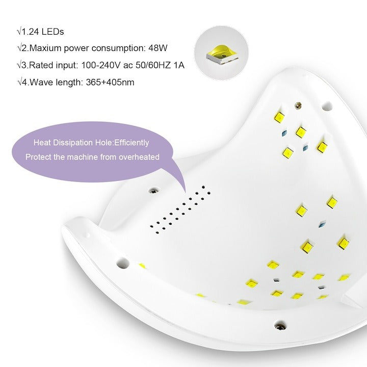 Lampa UV LED unghii 48W profesionala 24 LED timer display - Curatenie si intretinere