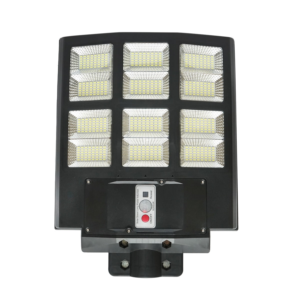 Lampa solara LED 600W cu senzor miscare, panou 18W, stalp inclus, LiFePO4, IP65 - Iluminat
