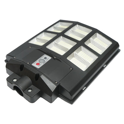 Lampa solara LED 600W cu senzor miscare, panou 18W, stalp inclus, LiFePO4, IP65 - Iluminat