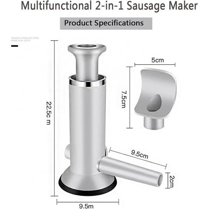 Mașină manuală de umplut cârnați și chiftele – plastic, ușor de folosit