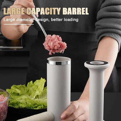 Mașină manuală de umplut cârnați și chiftele – plastic, ușor de folosit