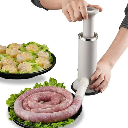 Mașină manuală de umplut cârnați și chiftele – plastic, ușor de folosit