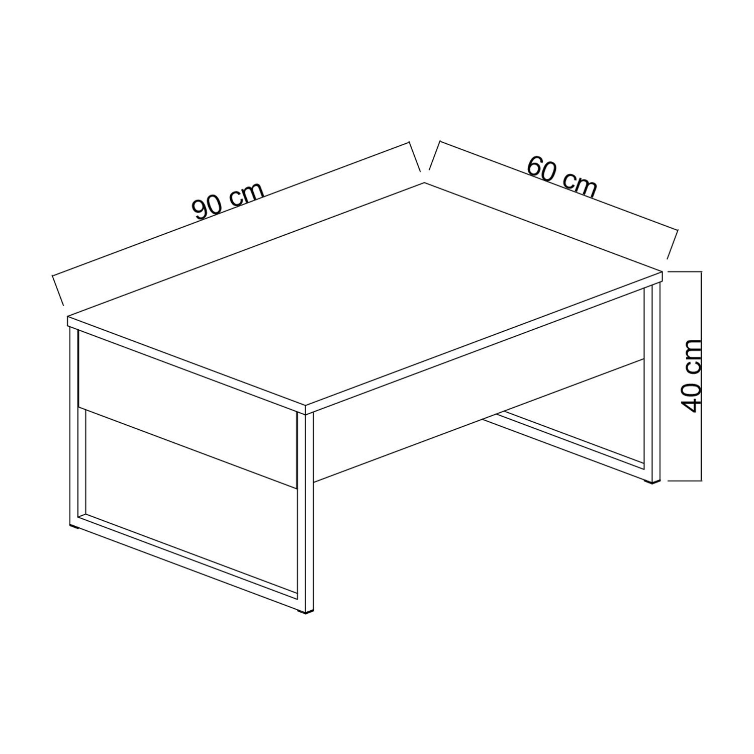 Masuta living cafea moderna alba aurie 90x60x40 cm MDF metal - Bucatarie si electrocasnice