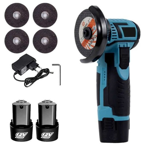 Mini polizor unghiular flex electric cu 2 acumulatori Li-On 24V, discuri Incluse, 12V, disc 76MM - Produse Auto, Casă & Grădină - OkDeals.ro