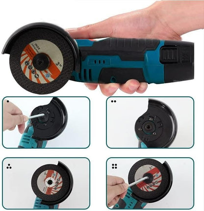 Mini polizor unghiular electric - 2 acumulatori Li-Ion 24V, disc 76mm, accesorii incluse - Sport si timp liber
