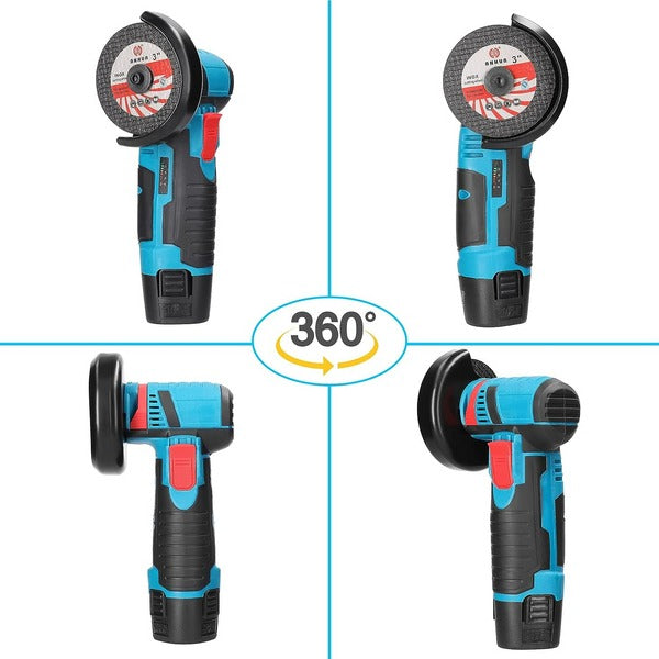 Mini polizor unghiular electric - 2 acumulatori Li-Ion 24V, disc 76mm, accesorii incluse - Sport si timp liber