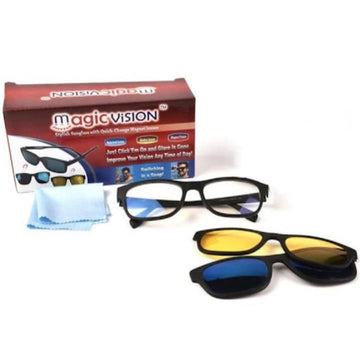 Ochelari de Soare Magnetici Magic Vision 3 in 1 cu Lentile Interschimbabile - Auto si moto