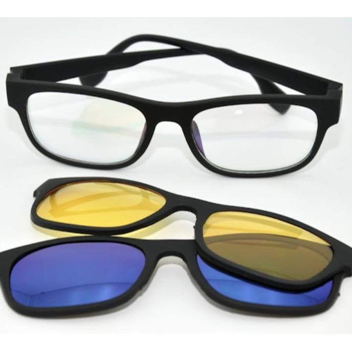 Ochelari de Soare Magnetici Magic Vision 3 in 1 cu Lentile Interschimbabile - Auto si moto