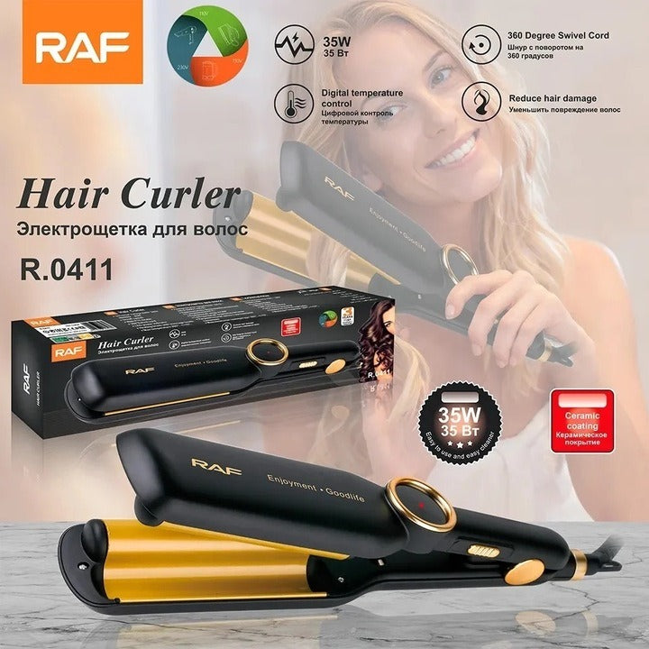 Ondulator par RAF R0411 ceramic temperatura digitala bucle profesionale - Sanatate si ingrijire