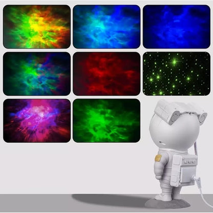 Proiector astronaut – proiectează stele și galaxii, design decorativ