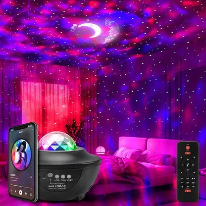 Proiector Star Galaxy LED si difuzor Bluetooth