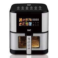Friteuza cu Aer Cald RAF R-50005 8L, 1800W - Airfryer fara ulei, 360° Air Circulation, Digital - 50 hartii incluse