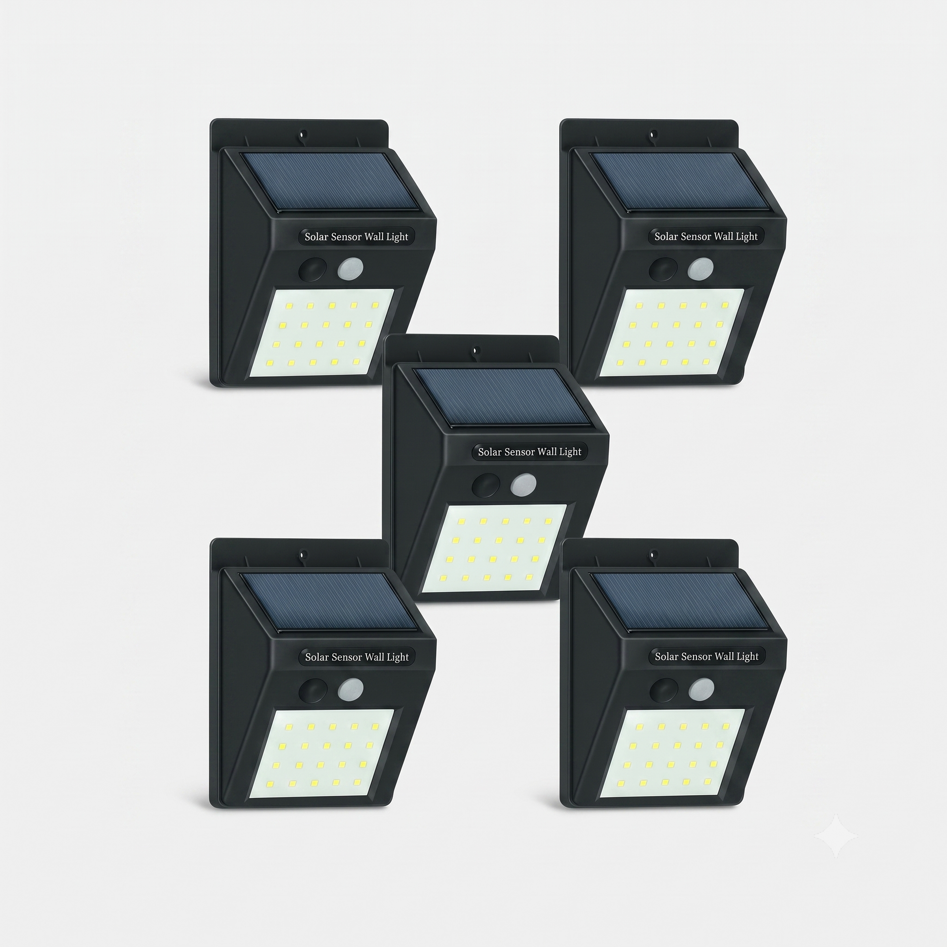Set 5 proiectoare solare 30 LED cu senzor miscare IP65 - Iluminat