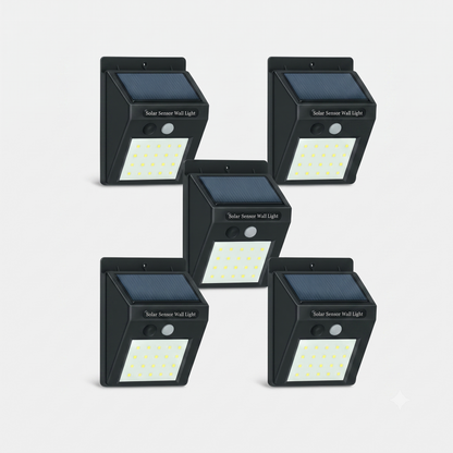 Set 5 proiectoare solare 30 LED cu senzor miscare IP65 - Iluminat