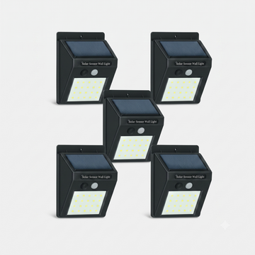 Set 5 proiectoare solare 30 LED cu senzor miscare IP65 - Iluminat