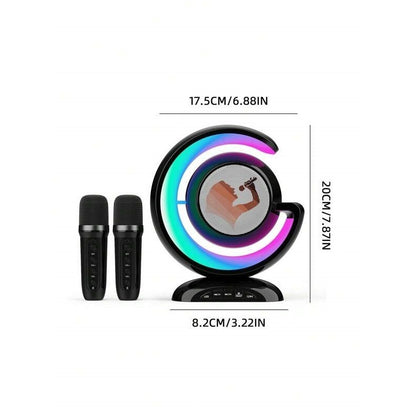 Stație karaoke wireless Smart – cu microfon, boxă portabilă și lumini LED RGB
