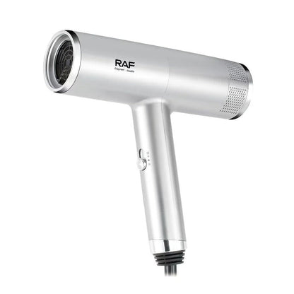 Uscator de par cu ioni negativi, RAF R474, 1600W, 2 viteze, buton de aer rece, 1 cap magnetic inclus, argintiu - Sanatate si